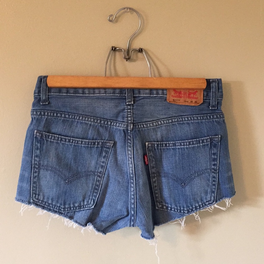 Levi's cutoff jean shorts